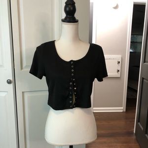 SHEIN Black Crop Top